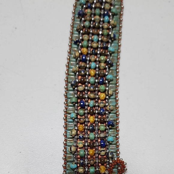 Native Handmade Multi Stone Beaded Bracelet - Picture 2 of 5